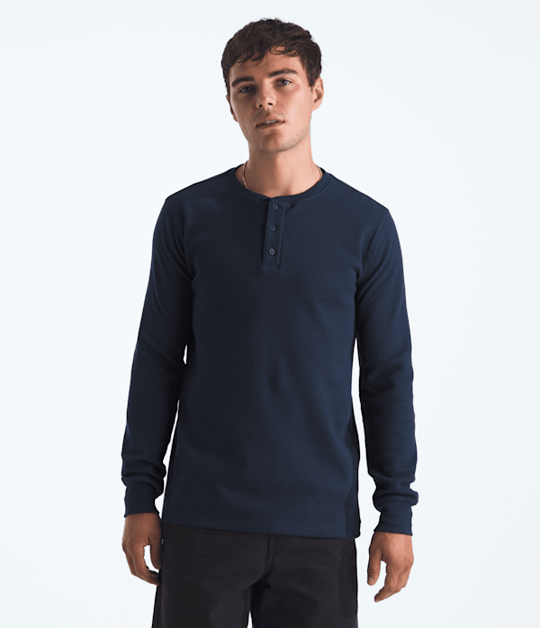 Men's Waffle Long-Sleeve Henley
